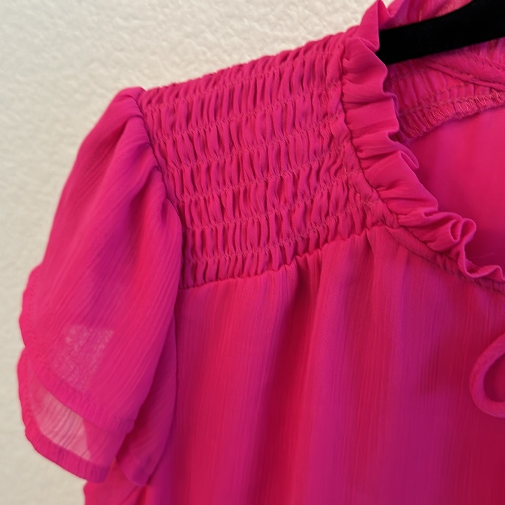 Hot pink blouse xs - Picture 6 of 9
